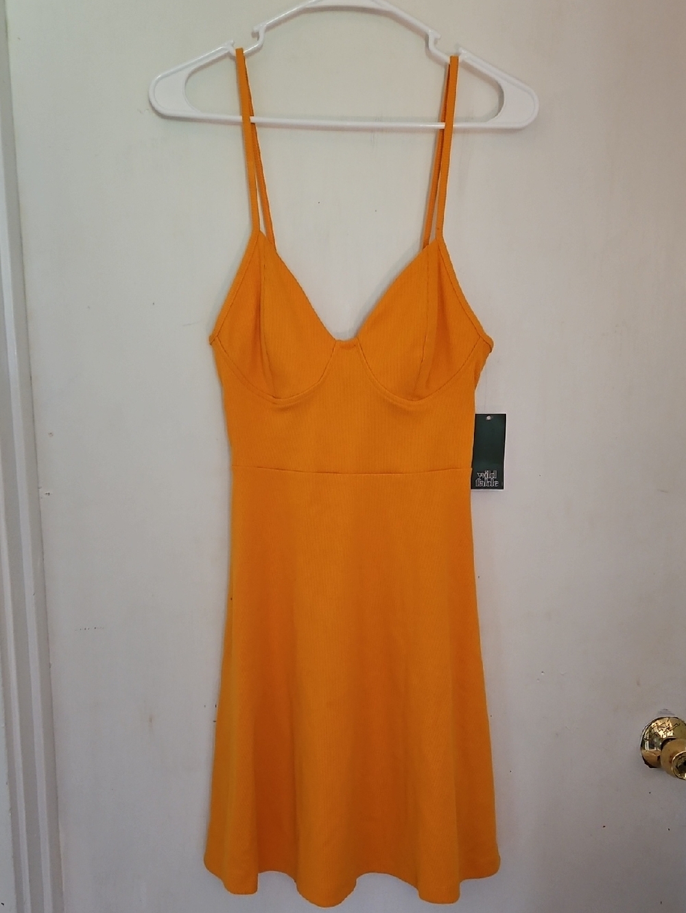 wild fable Mustard Yellow Ribbed Tank Dress S